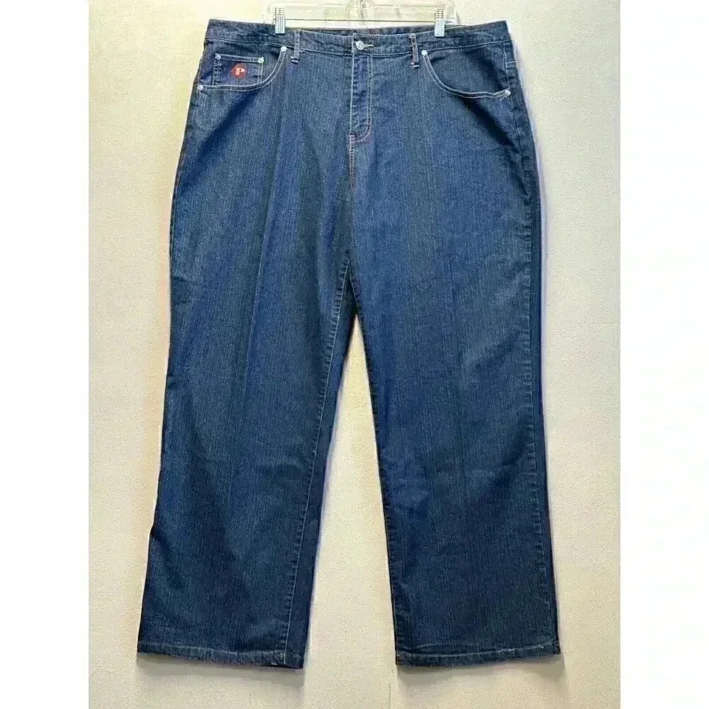 PINQ Women’s Authentic Demin Blue Jean Size 20 With Embroidery’s On Back Pockets